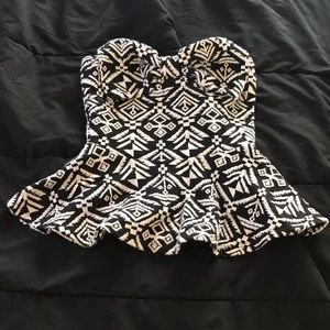 Elegant Peplum Tube Top